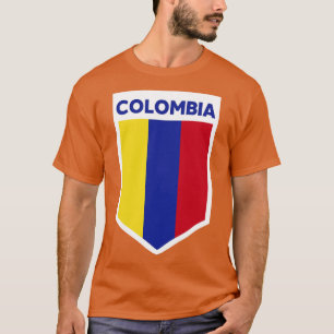 Colombia Flagga Emblem T Shirt
