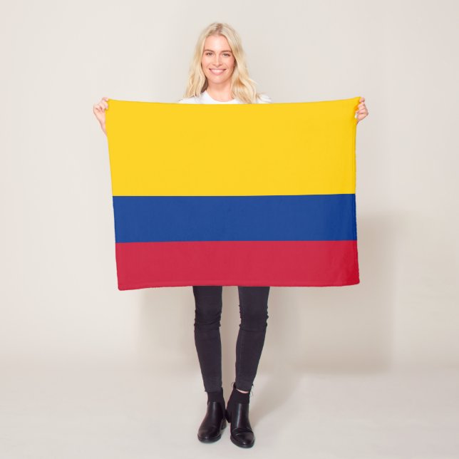 Colombia Flagga Fleecefilt (På plats)