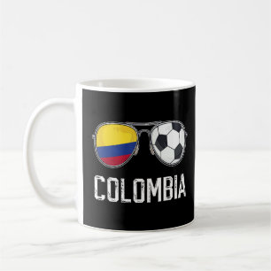 Colombia Flagga & Football Sunglass Colombia Fläkt Kaffemugg