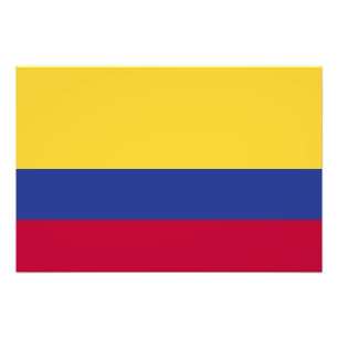 Colombia flagga fototryck
