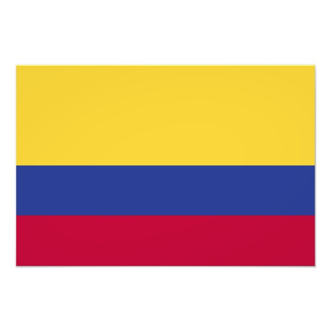 Colombia Flagga Fototryck (Framsidan)