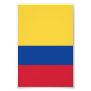 Colombia flagga fototryck