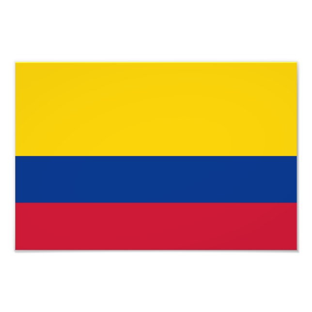 Colombia Flagga Fototryck (Framsidan)
