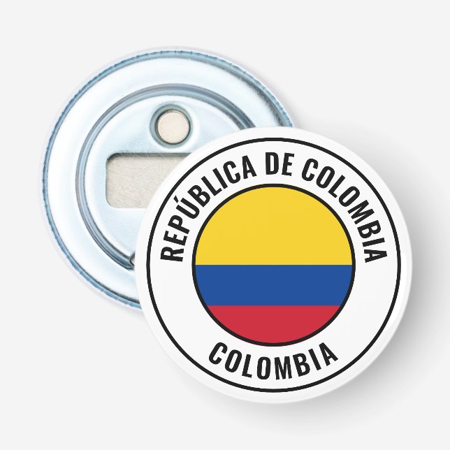 Colombia Flagga Gorgous Patriotic Flaska Open Flasköppnare (Framsidan)