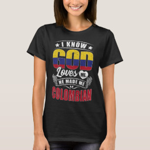 Colombia Flagga Gud Kärlek Me colombianer T Shirt