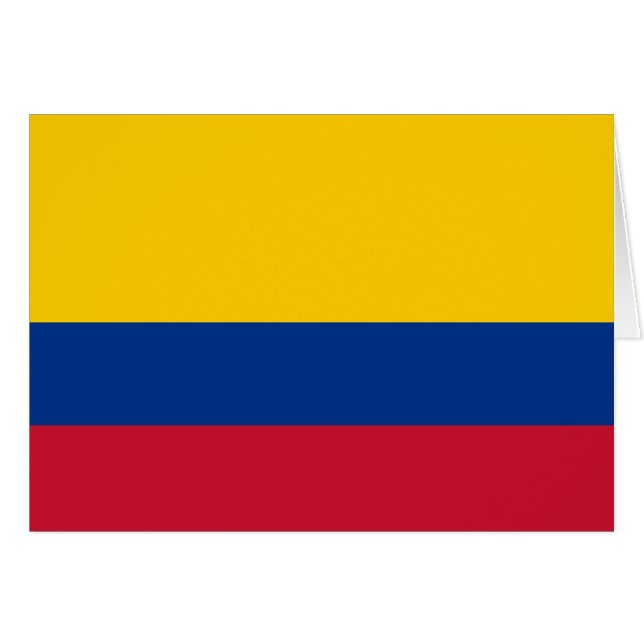 Colombia Flagga Hälsningskort (Framsidan Horizontal)