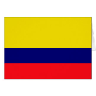Colombia flagga hälsningskort