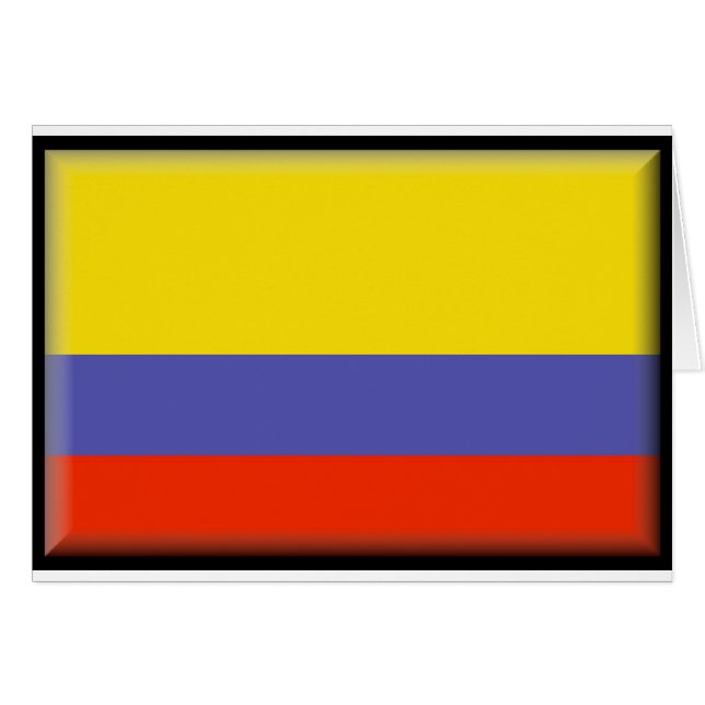Colombia flagga hälsningskort (Framsidan Horizontal)