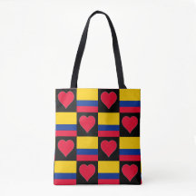 Colombia Flagga Heart Mönster Patriotic Colombia