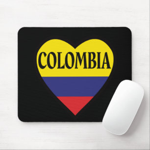 Colombia Flagga Heart Mousepad Musmatta