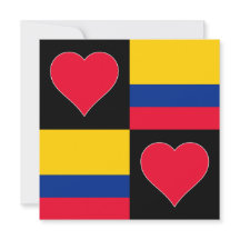 Colombia Flagga Heart Patriotic Colombia Hälsning