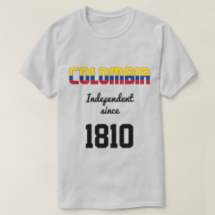 Colombia Flagga Independence Firande T Shirt