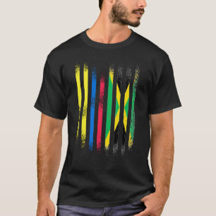 Colombia Flagga Jamaica Grown Land Flaggor Rand T Shirt