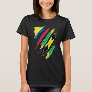 Colombia Flagga Jamaica Grown Patriot Land Rand T Shirt
