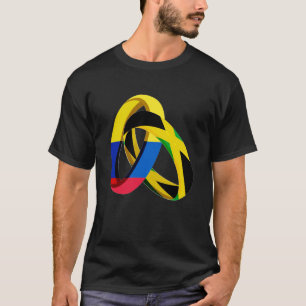 Colombia Flagga Jamaica Grown Ring Giftermål Bröll T Shirt