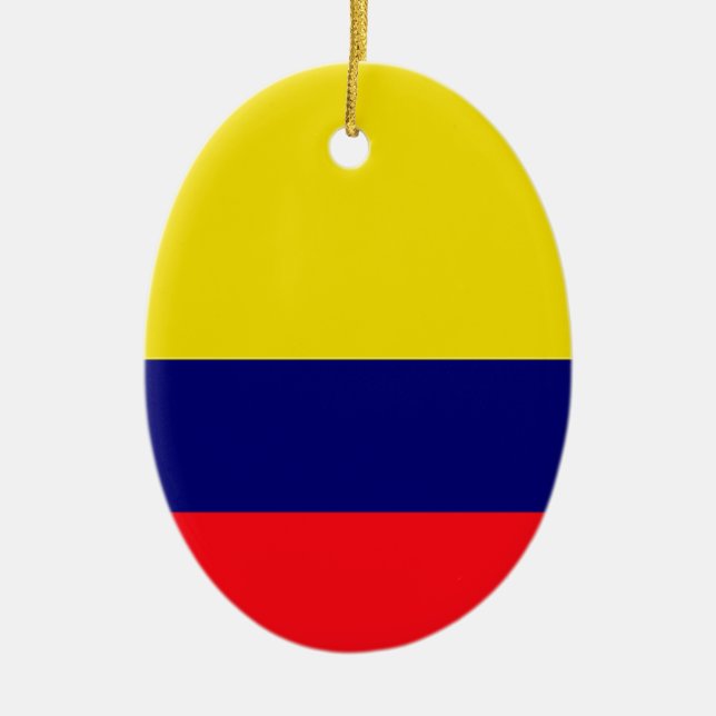 Colombia flagga julgransprydnad keramik (Framsidan)
