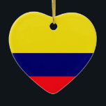 Colombia flagga julgransprydnad keramik<br><div class="desc">Colombias flagga</div>