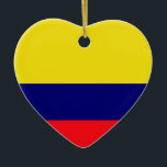 Colombia flagga julgransprydnad keramik<br><div class="desc">Colombias flagga</div>