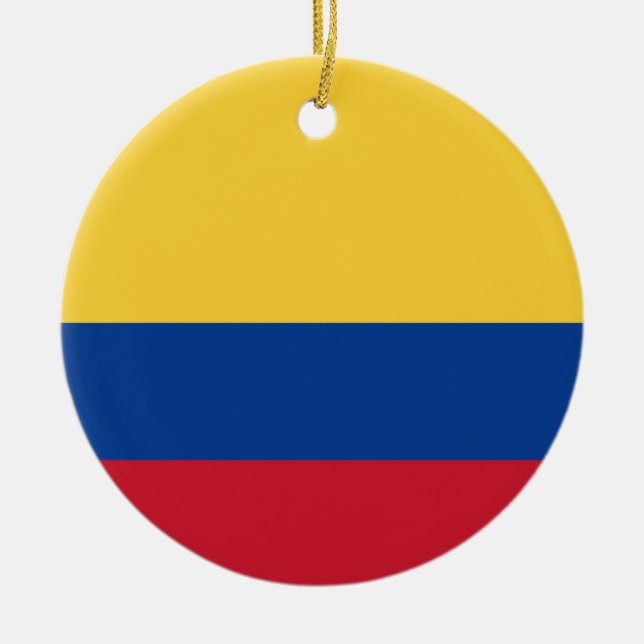 Colombia flagga julgransprydnad keramik (Framsidan)