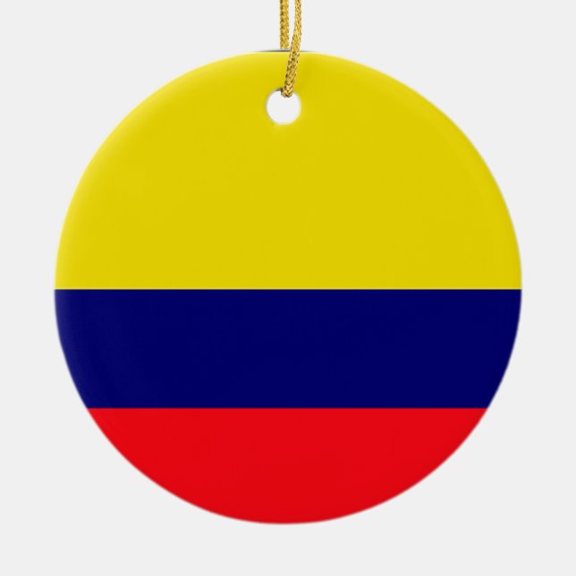 Colombia flagga julgransprydnad keramik (Framsidan)