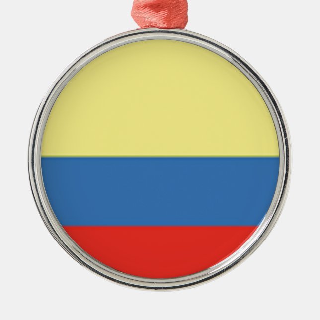 Colombia Flagga Julgransprydnad Metall (Framsidan)