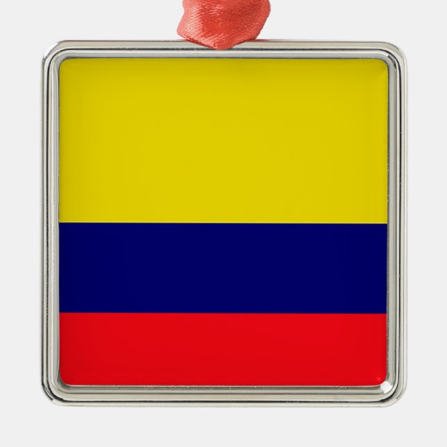Colombia flagga julgransprydnad metall (Framsidan)