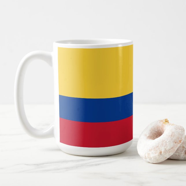 Colombia flagga kaffemugg (Med munk)