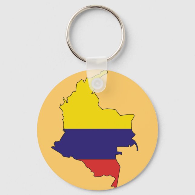 Colombia flagga karta nyckelring (Framsida)