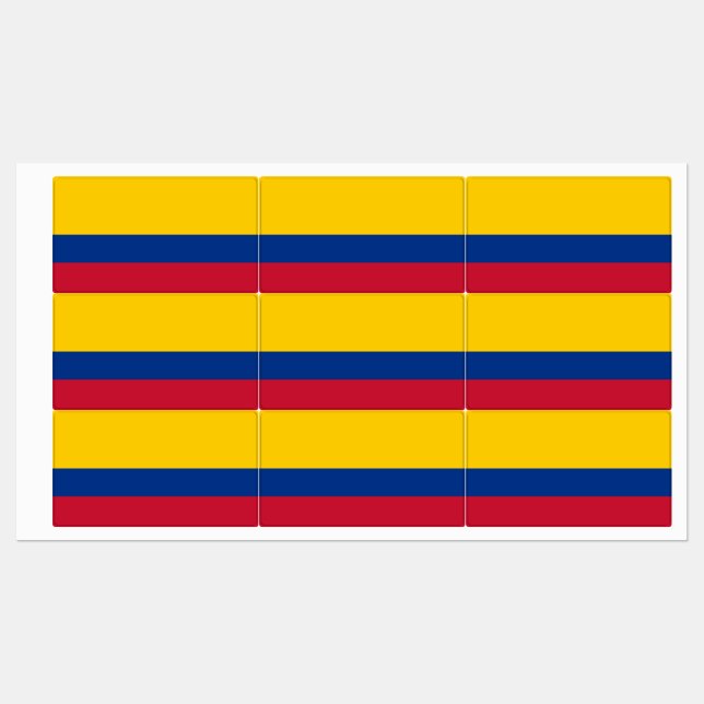 Colombia Flagga Klistermärke (Ark)