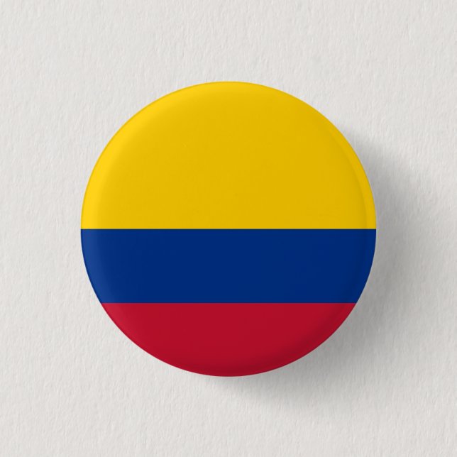 Colombia Flagga Knapp (Framsida)