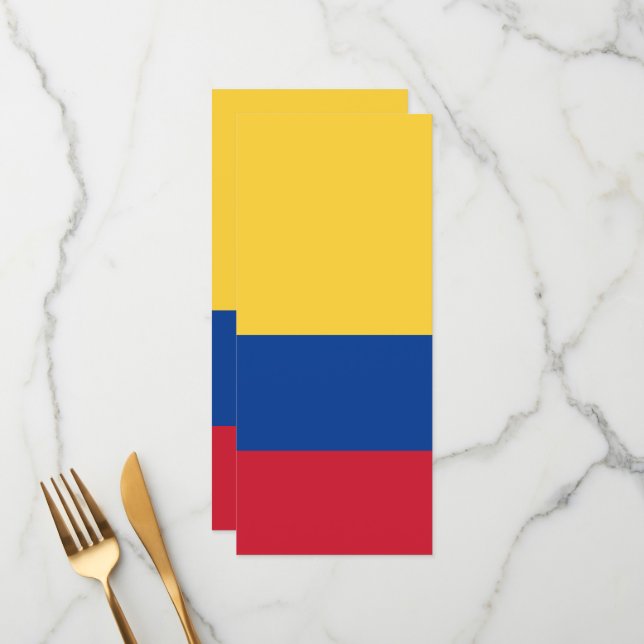 Colombia flagga meny (Fram/Back In Situ)