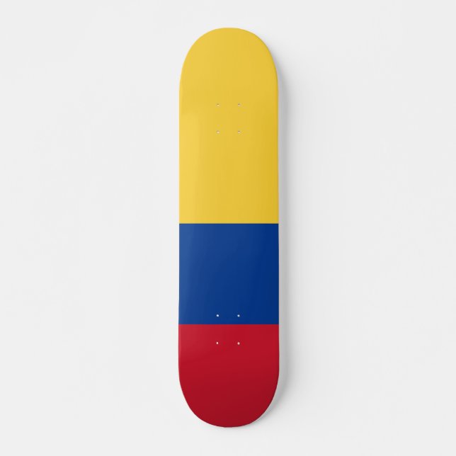 Colombia flagga mini skateboard bräda 18,5 cm (Framsida)