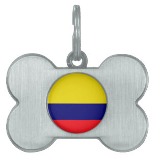Colombia flagga namnbricka husdjur