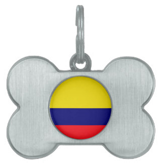 Colombia flagga namnbricka husdjur