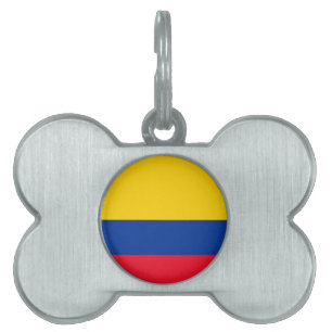 Colombia flagga namnbricka husdjur