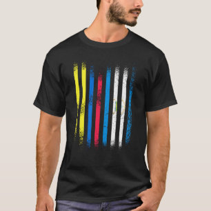 Colombia Flagga Nicaragua Grown Land Flaggor Rand T Shirt