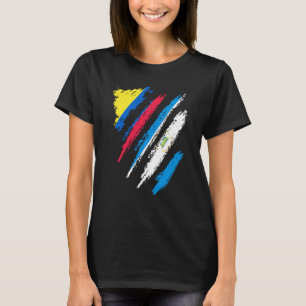 Colombia Flagga Nicaragua Grown Patriot Land Stri T Shirt