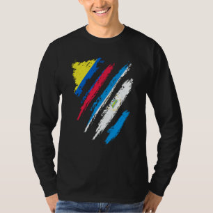 Colombia Flagga Nicaragua Odlad Patriot Land Randi T Shirt