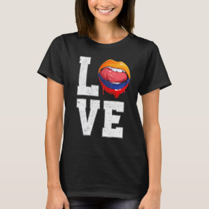 Colombia Flagga Oceanen Fläkt Kärlek Colombia T Shirt