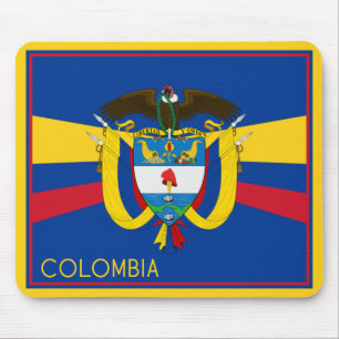 Colombia Flagga och Jacka av Arm Musmatta