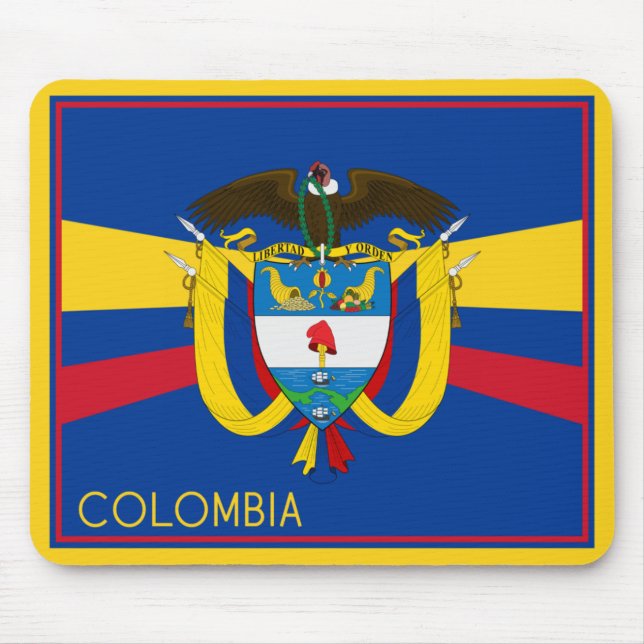 Colombia Flagga och Jacka av Arm Musmatta (Framsidan)