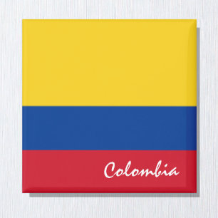 Colombia flagga och Sydamerika helgdag/sportfantas Magnet