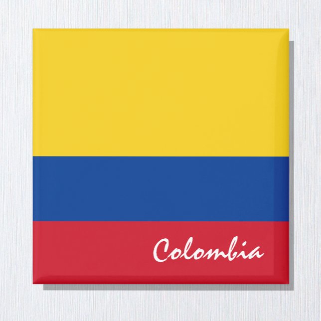 Colombia flagga och Sydamerika helgdag/sportfantas Magnet (Skapare uppladdad)