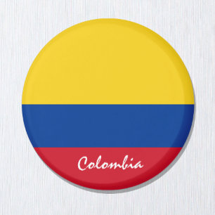 Colombia flagga och Sydamerika - resor/sportfantas Magnet