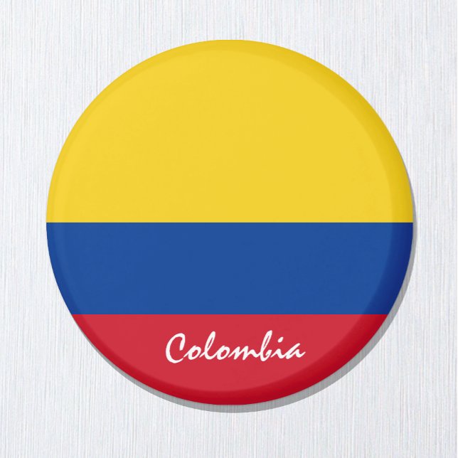 Colombia flagga och Sydamerika - resor/sportfantas Magnet (Skapare uppladdad)