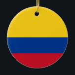Colombia Flagga Ornament<br><div class="desc">Ornament hos den colombianska Flagga Tricolor Nacional. Adorno con la bandera de Colombia.</div>