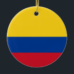 Colombia Flagga Ornament<br><div class="desc">Ornament hos den colombianska Flagga Tricolor Nacional. Adorno con la bandera de Colombia.</div>