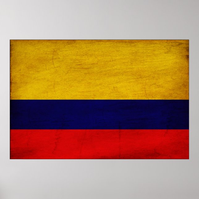 Colombia Flagga Poster (Framsidan)
