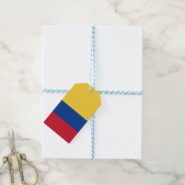 Colombia flagga presentetikett