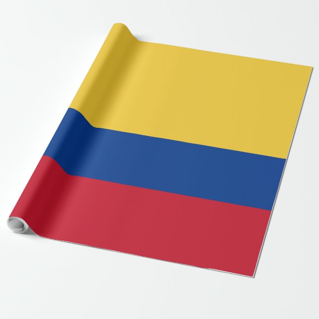 Colombia flagga presentpapper (Utrullad)